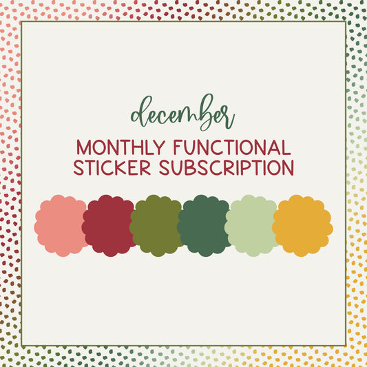 Monthly Functional Sticker Subscription