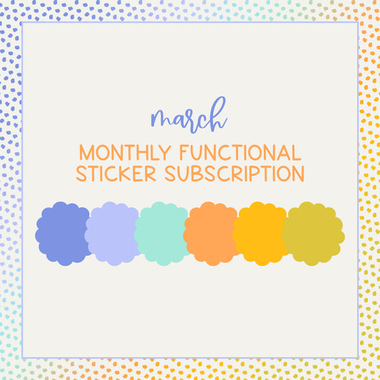 Monthly Functional Sticker Subscription