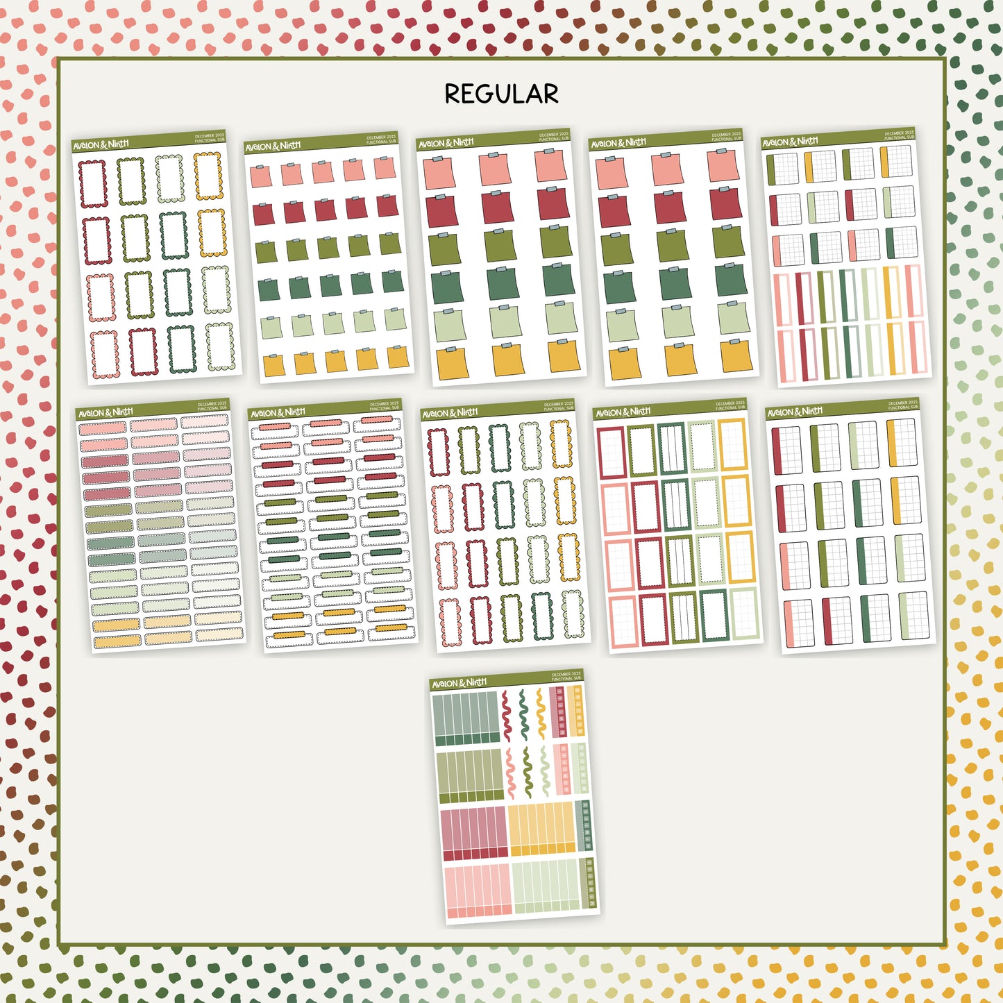 Monthly Functional Sticker Subscription