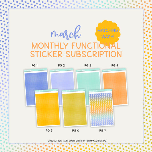 Monthly Functional Subscription - Matching Washi Add-On