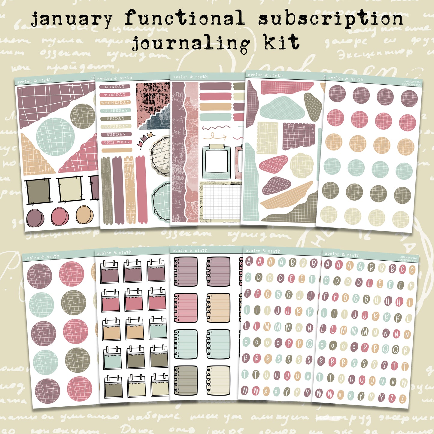 Monthly Functional Sticker Subscription
