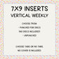 7x9 Planner Inserts // Vertical Weekly // Choose Tabs or No Tabs