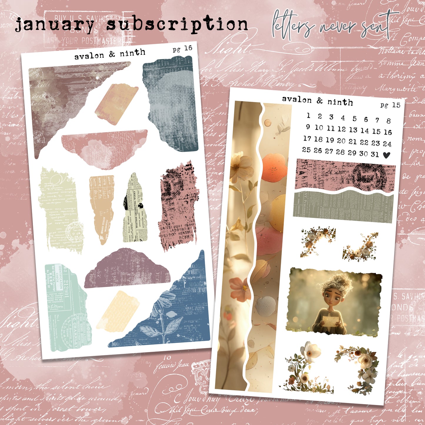Monthly Journaling Deco Kit