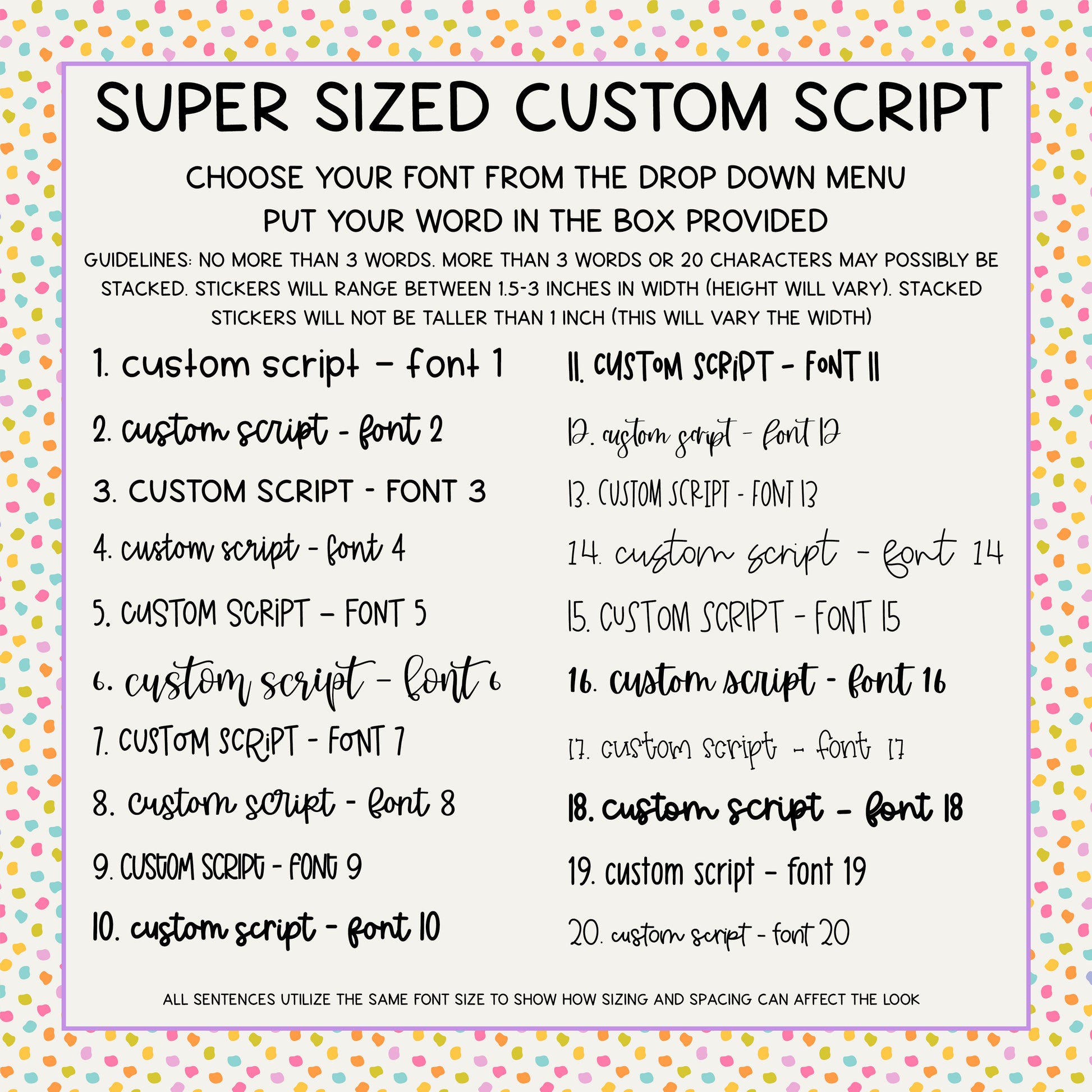 Super Sized Custom Scripts – Avalon and Ninth, LLC