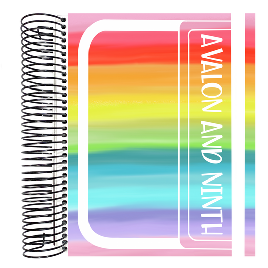 Rainbow Personalized - 7x9 Academic Planner