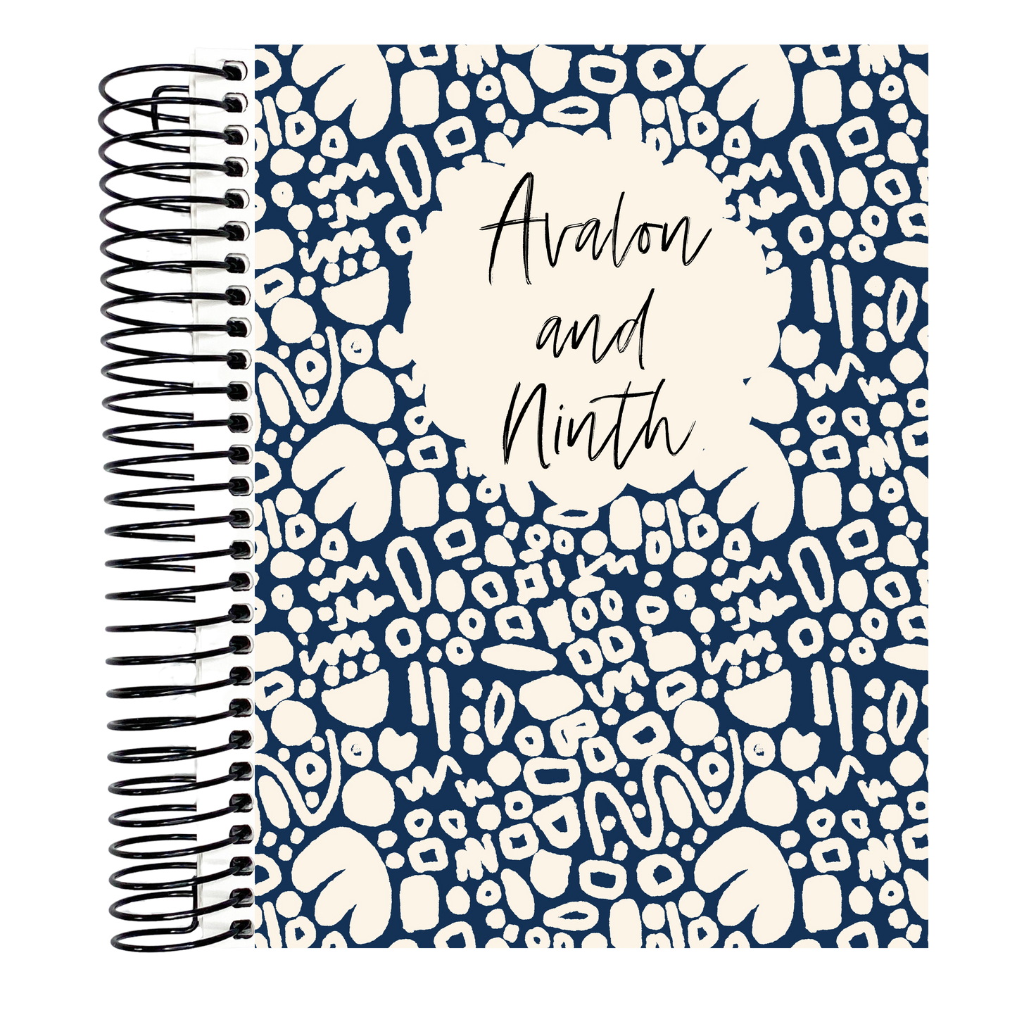 Navy Blue Abstract - B6 Academic Planner