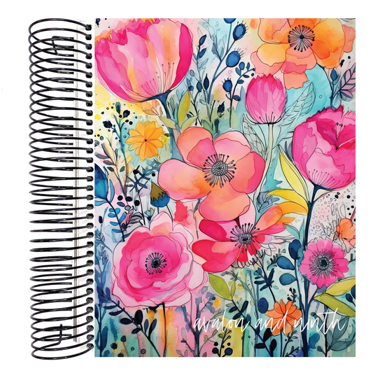 Abstract Florals - 7x9 Academic Planner