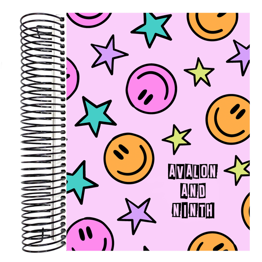 Pink Smiley Face - 7x9 Daily Planner