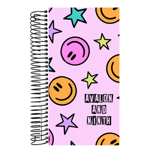 Pink Smiley Face - Weeks Daily Planner