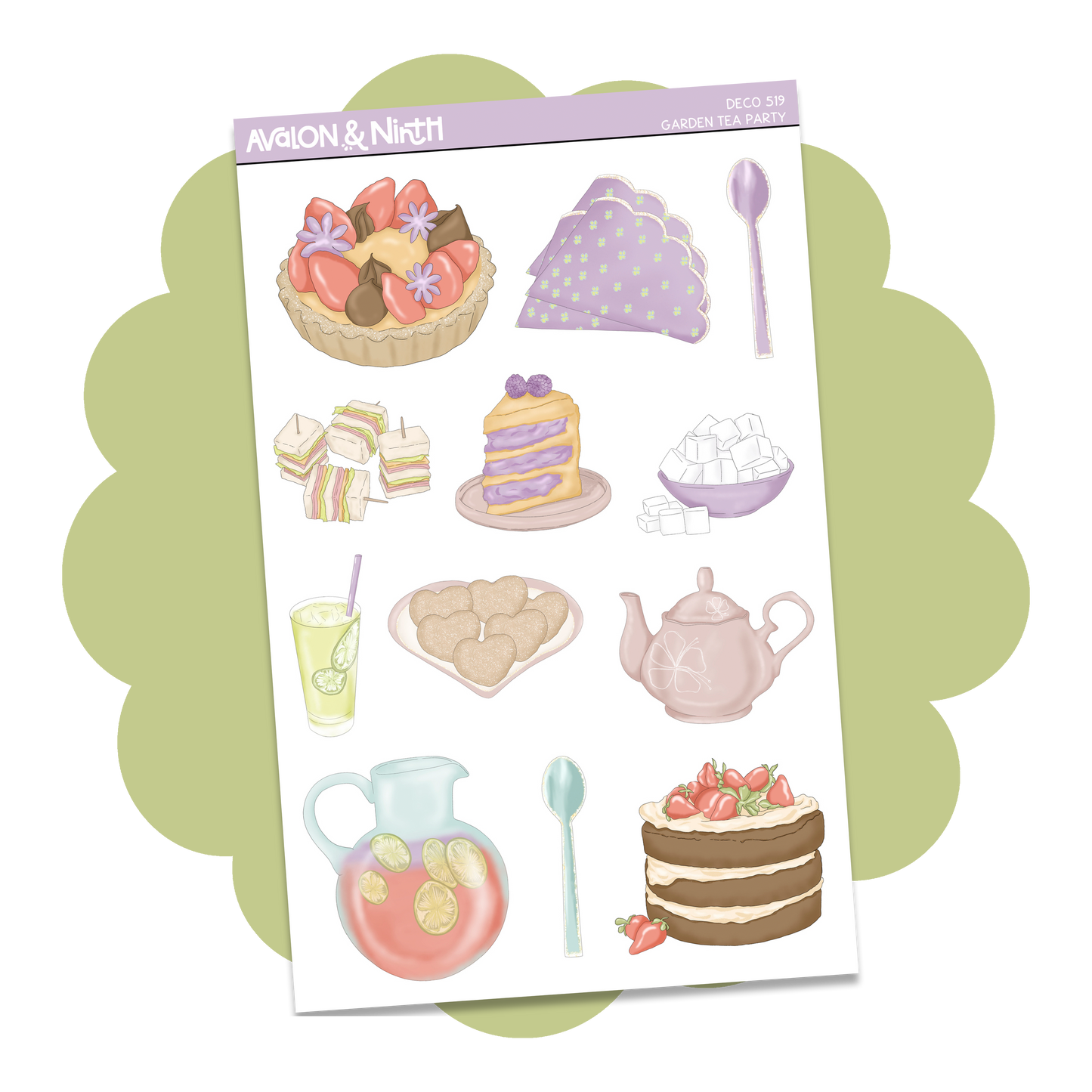 Garden Tea Party Deco Sheet // DECO519