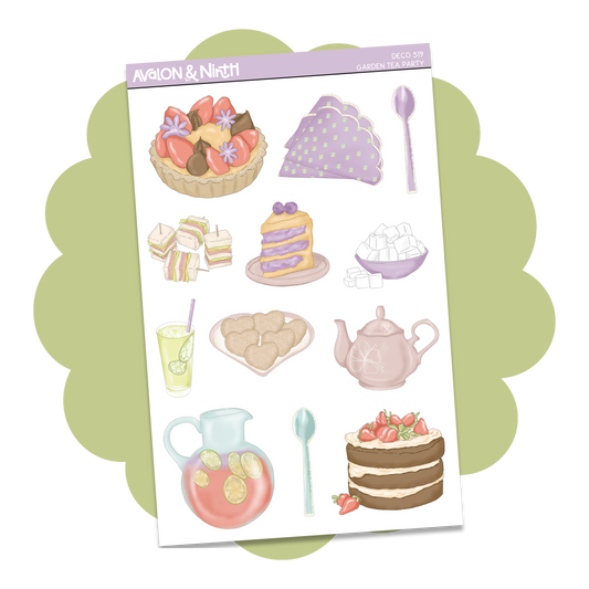 Garden Tea Party Deco Sheet // DECO519