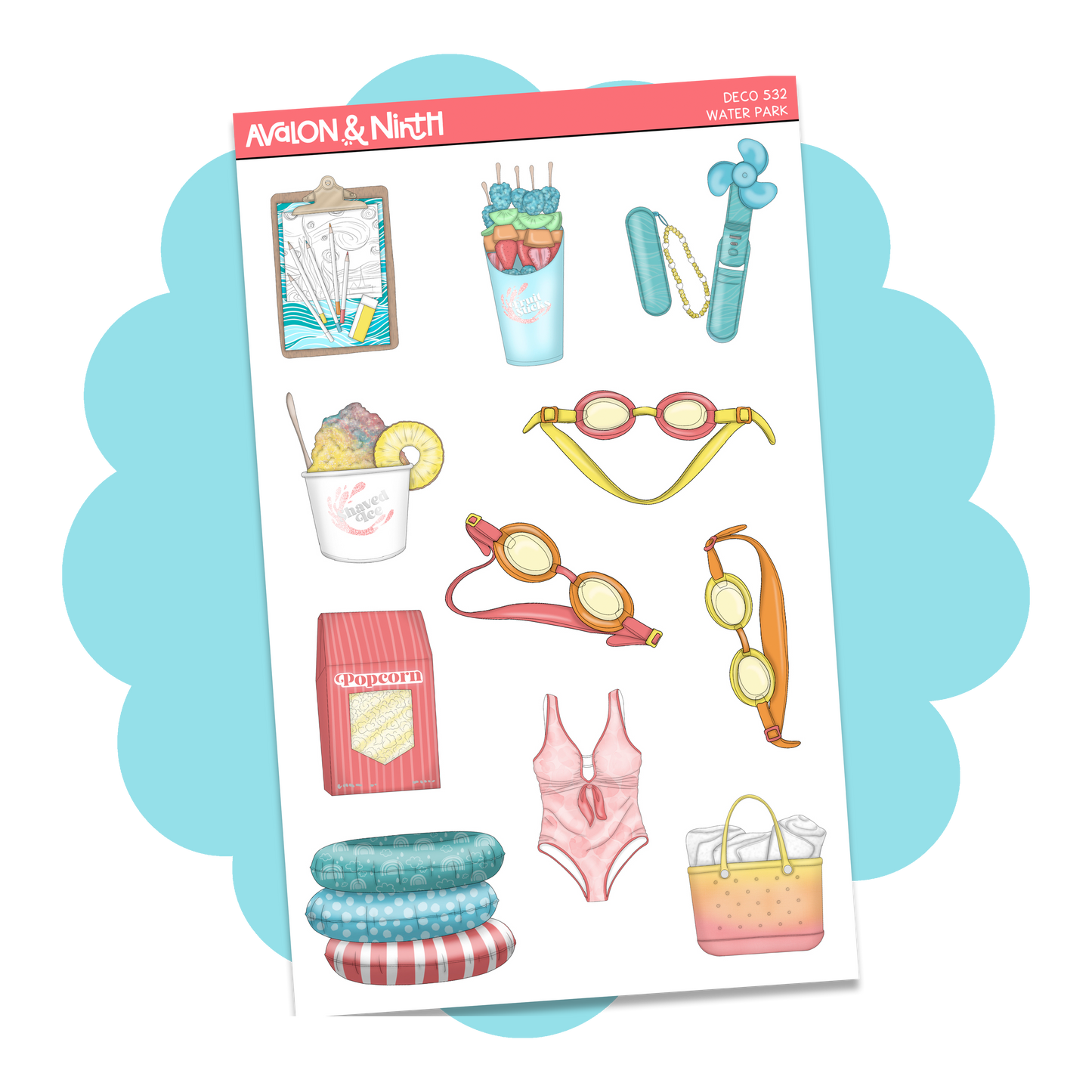 Water Park Deco Sheet // DECO532