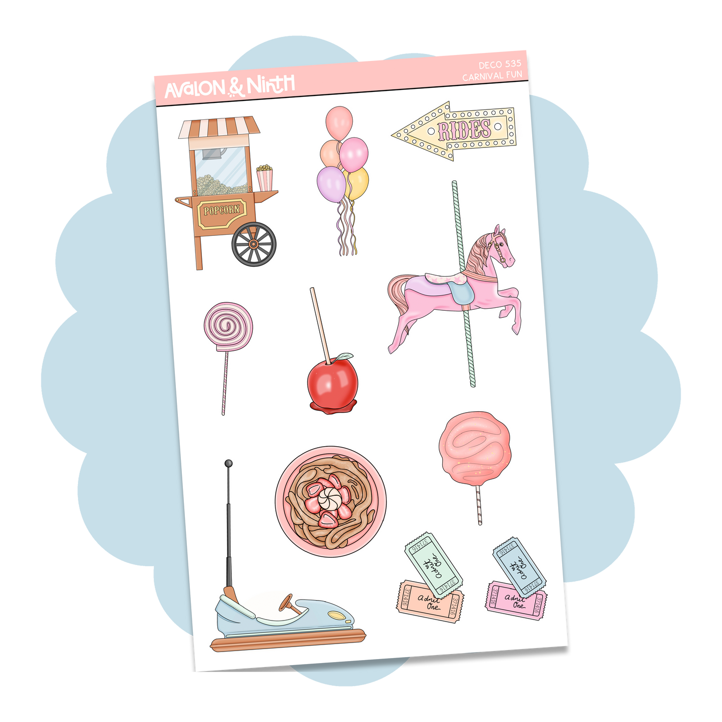 Carnival Fun Deco Sheet // DECO535