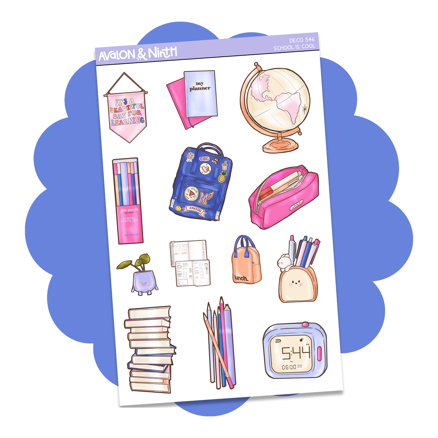 School Is Cool Deco Sheet // DECO546