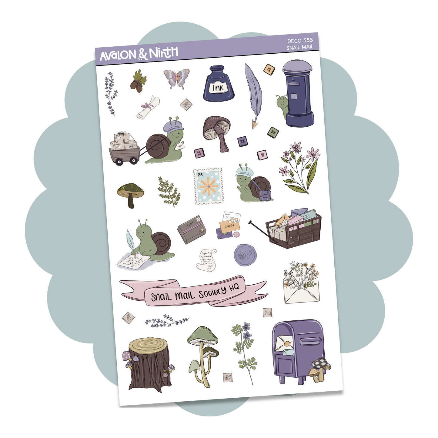 Snail Mail Deco Sheet // DECO555