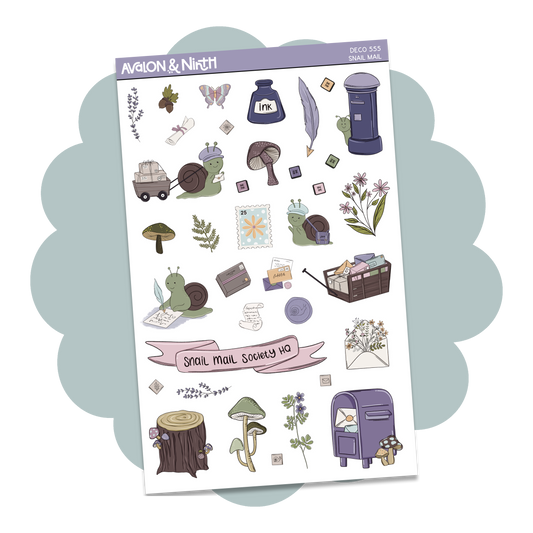 Snail Mail Deco Sheet // DECO555