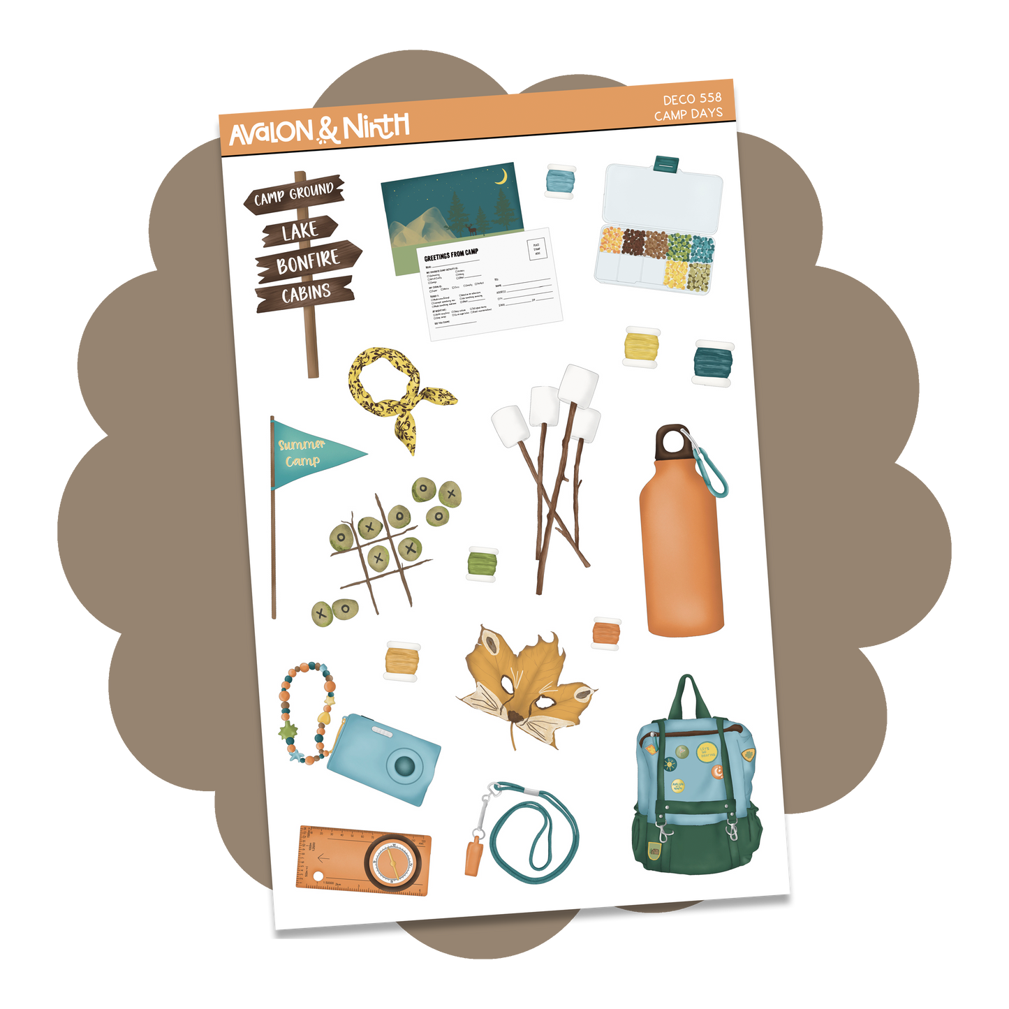 Camp Days Deco Sheet // DECO558