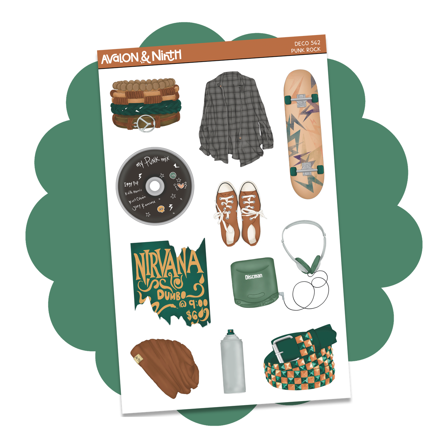 Punk Rock Deco Sheet // DECO562