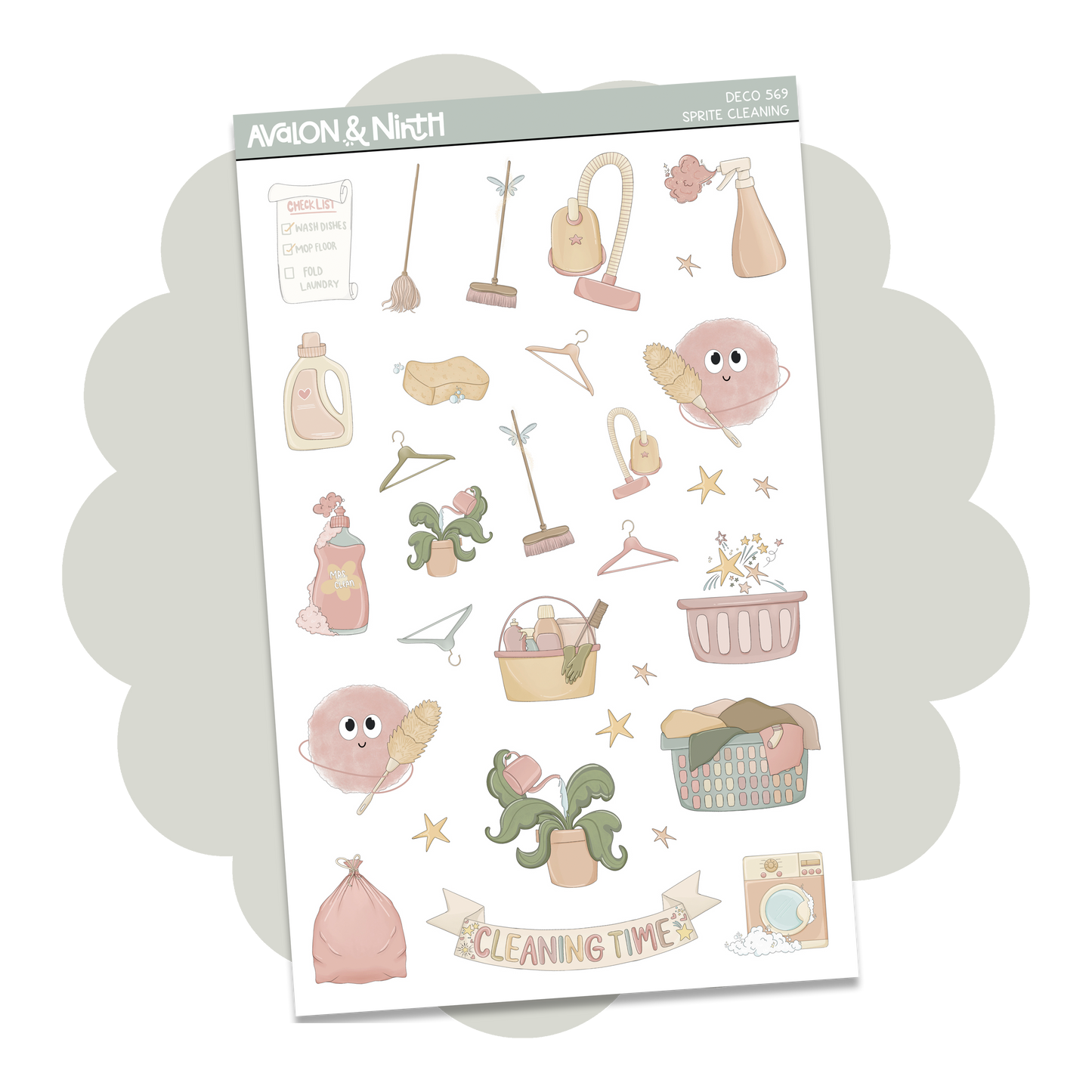 Sprite Cleaning Deco Sheet // DECO569