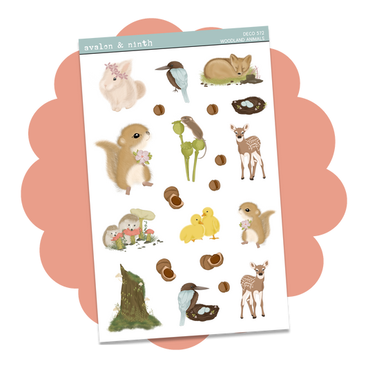 Woodland Animals Deco Sheet // DECO572