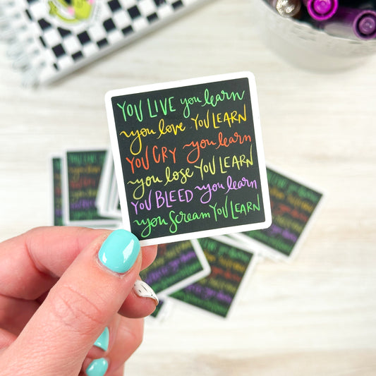 You Live You Learn // DIE122