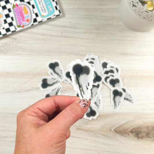 Black and Gray Graffiti Splotches // DIE146