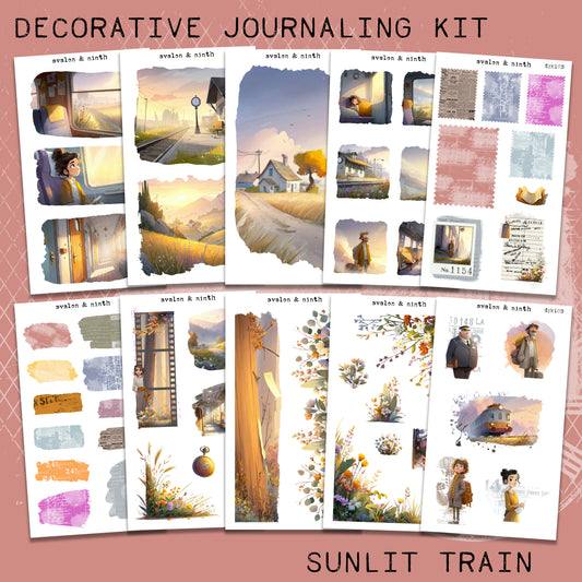Sunlit Train to Somewhere Good Deco Journaling Kit // DJK103