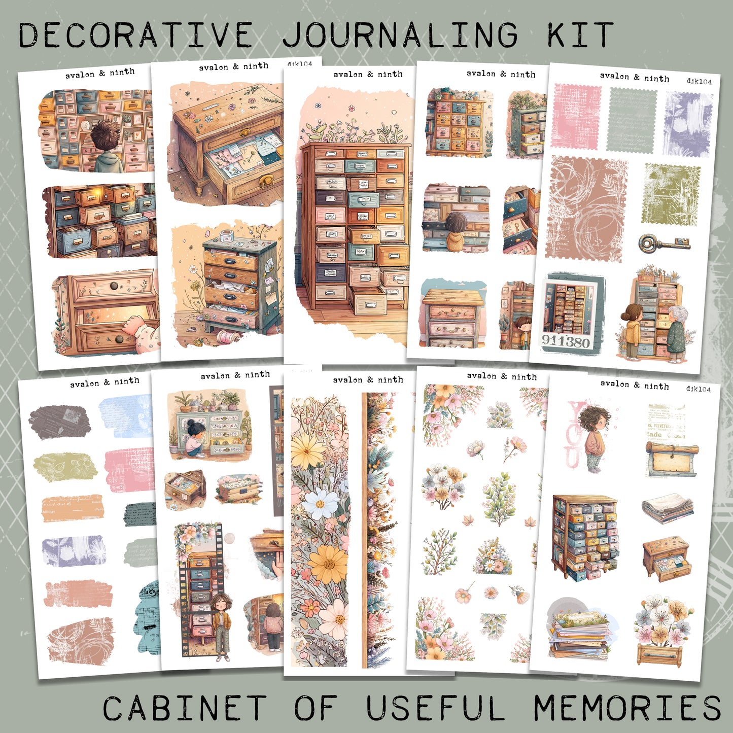 Cabinet of Useful Memories Deco Journaling Kit // DJK104