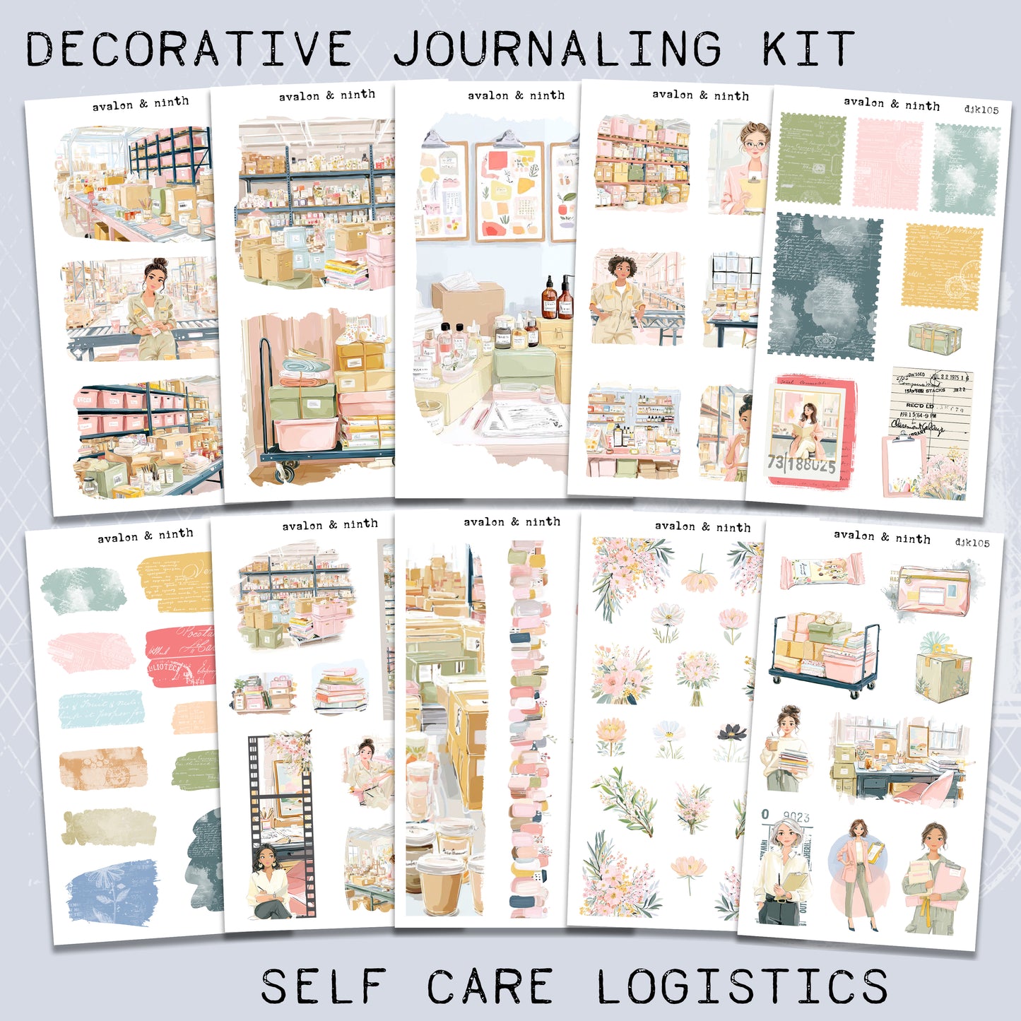 Self Care Logistics Deco Journaling Kit // DJK105