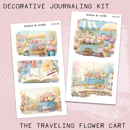 The Traveling Flower Cart Deco Journaling Kit // DJK106