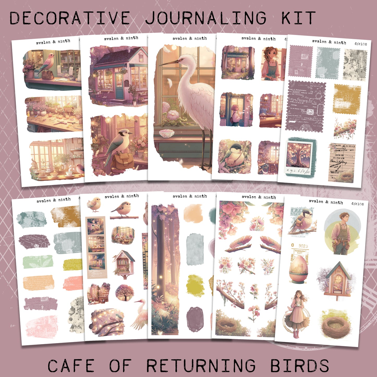 Cafe of Returning Birds Deco Journaling Kit // DJK108