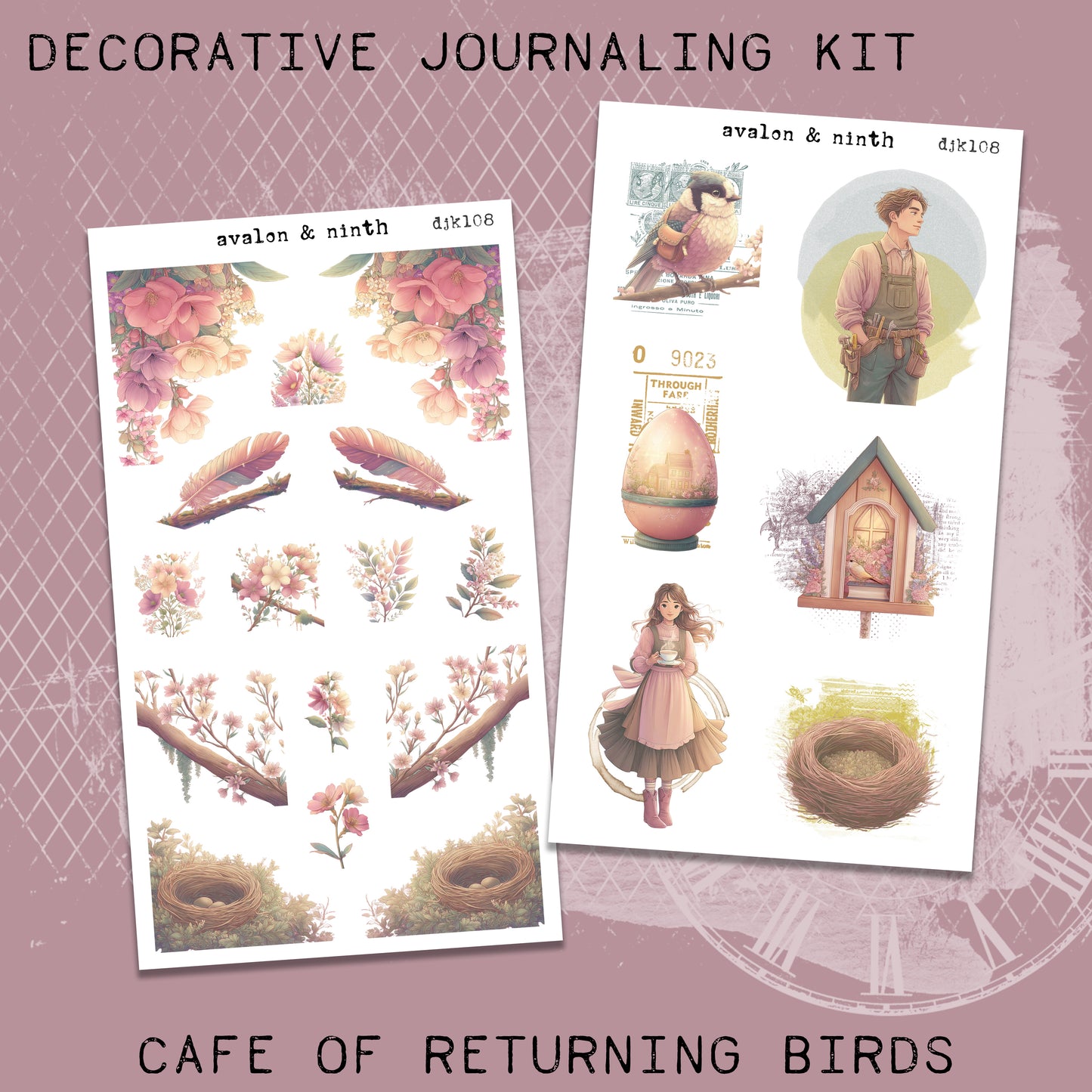 Cafe of Returning Birds Deco Journaling Kit // DJK108