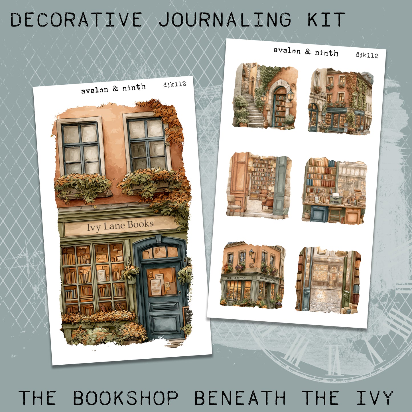 The Bookshop Beneath the Ivy Deco Journaling Kit // DJK112