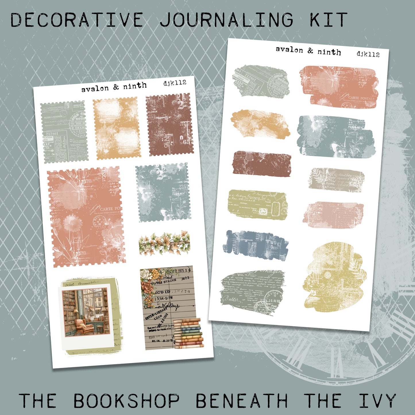 The Bookshop Beneath the Ivy Deco Journaling Kit // DJK112