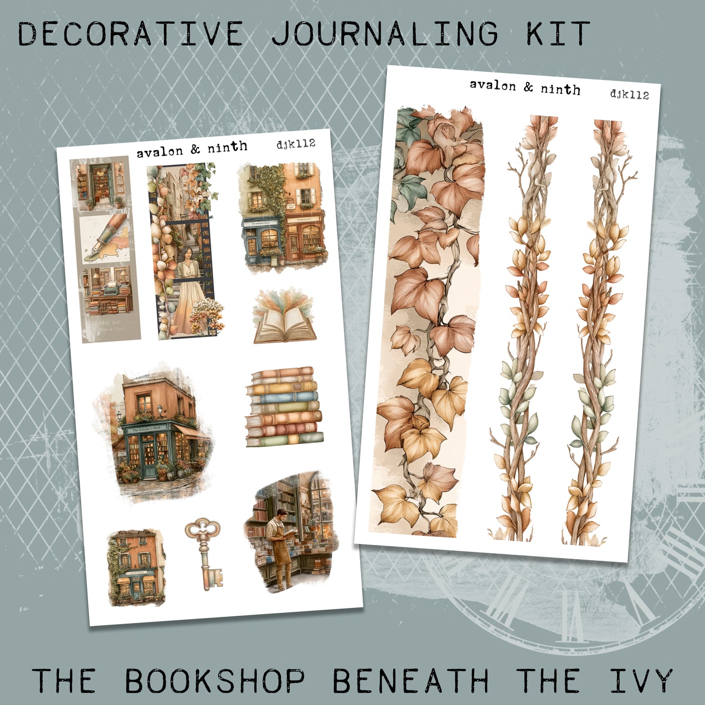 The Bookshop Beneath the Ivy Deco Journaling Kit // DJK112