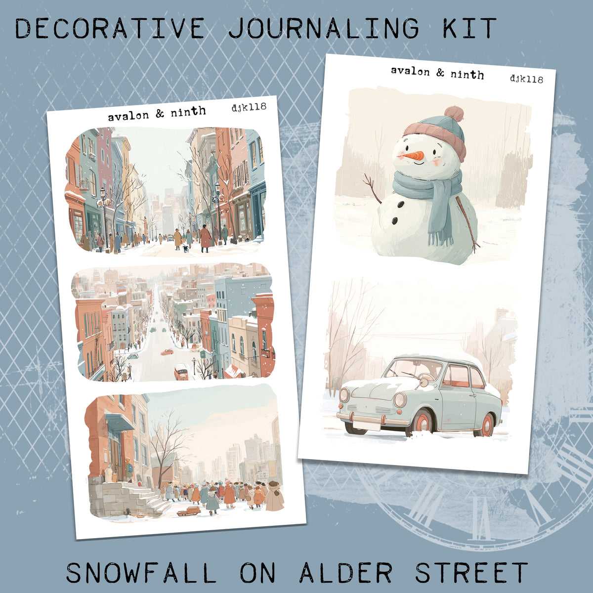 Snowfall on Alder Street Deco Journaling Kit // DJK118