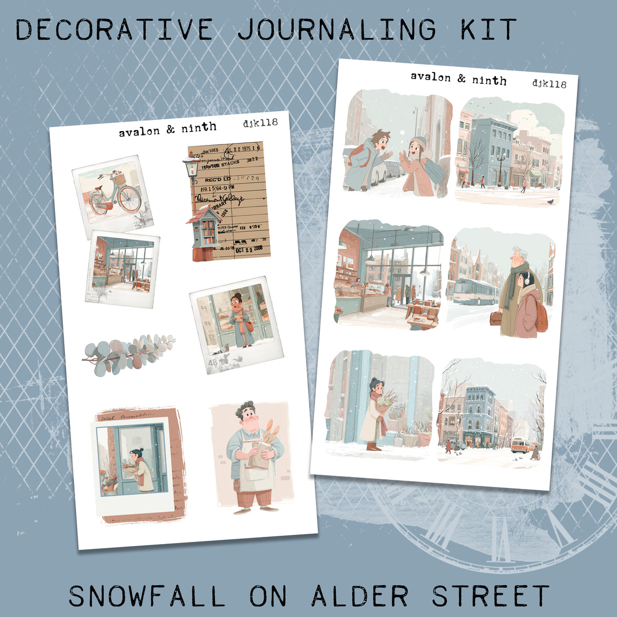 Snowfall on Alder Street Deco Journaling Kit // DJK118