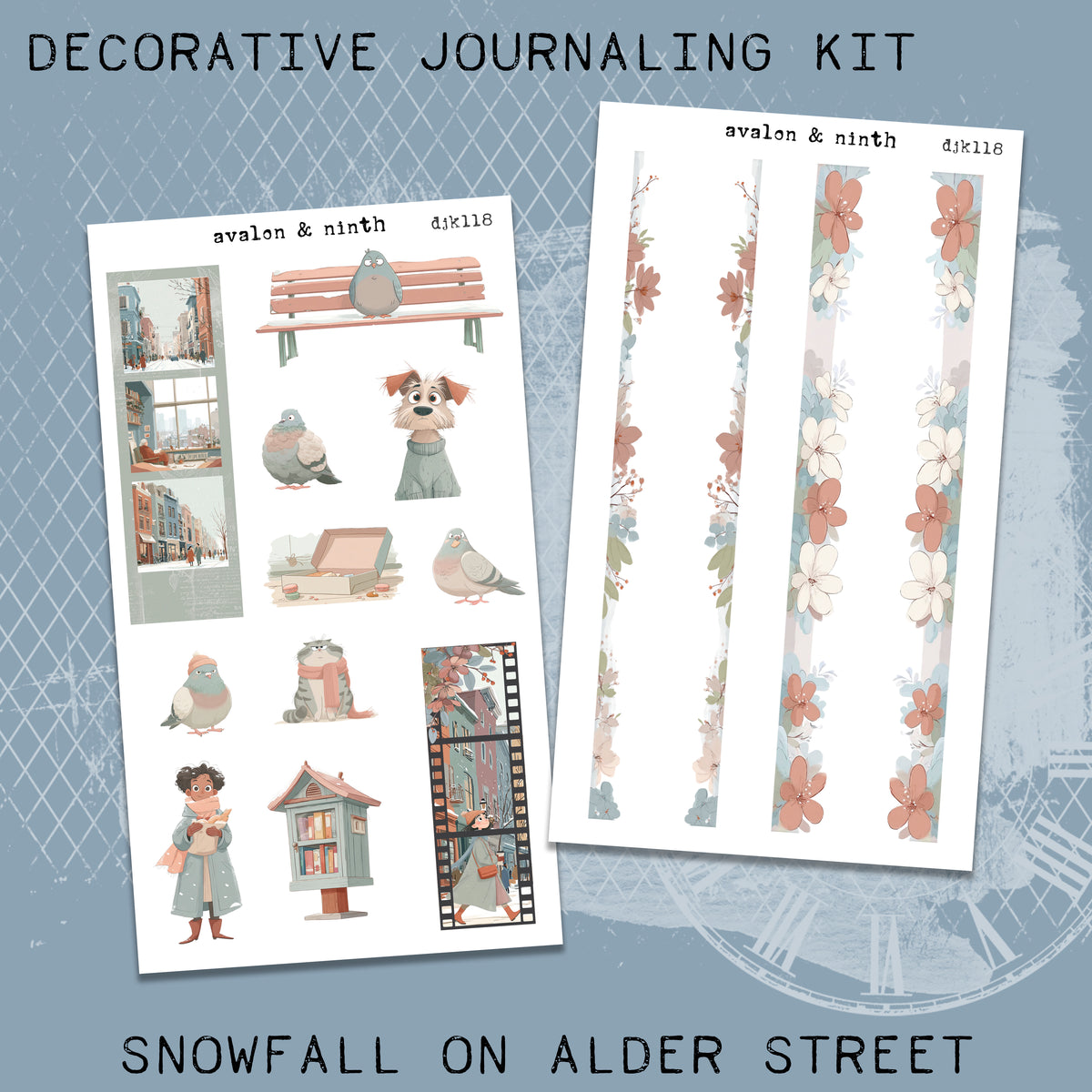Snowfall on Alder Street Deco Journaling Kit // DJK118