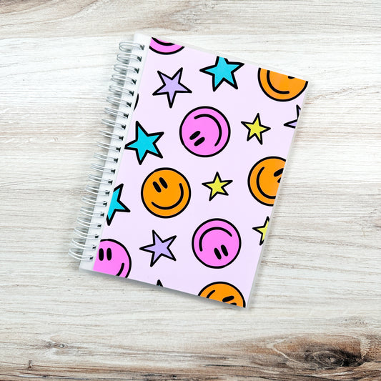 Pink Smiley Face 5X7 Reusable Sticker Book