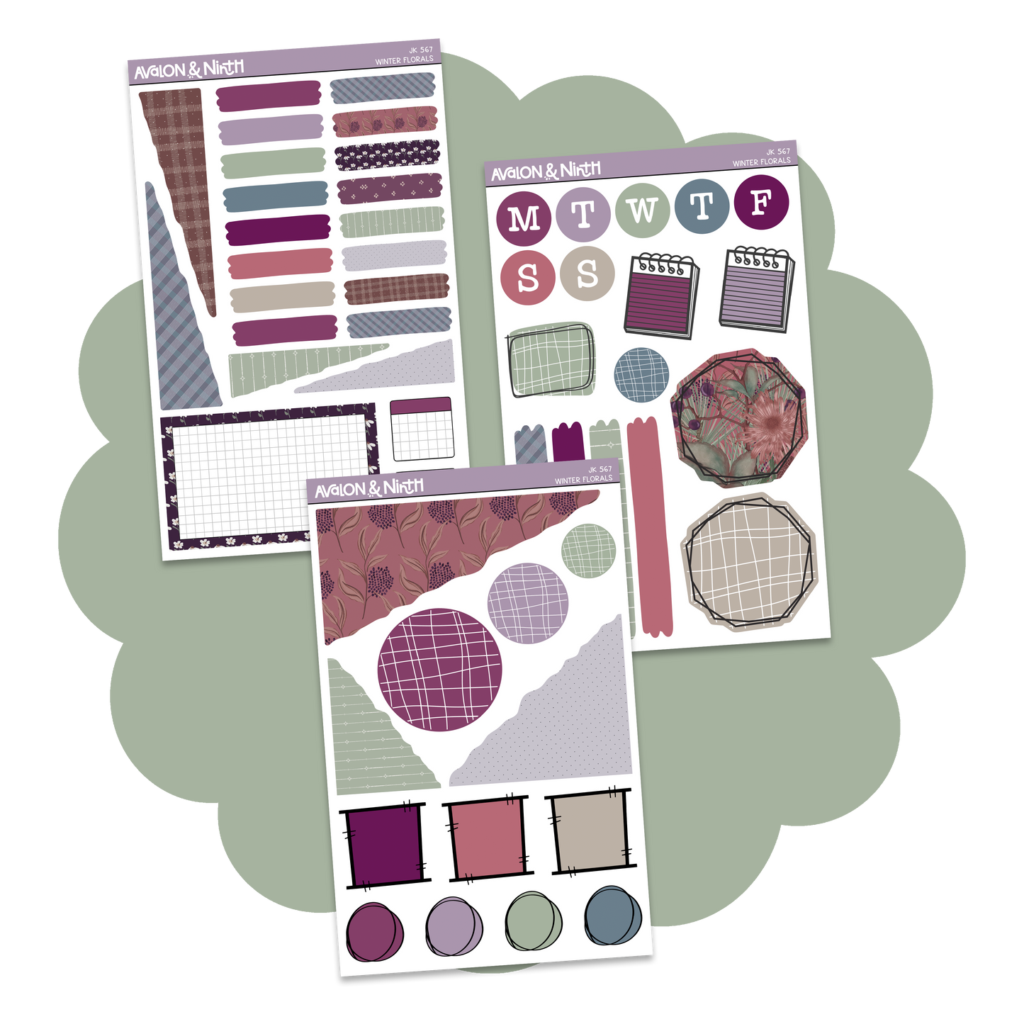 Winter Florals Journaling Kit // JK567