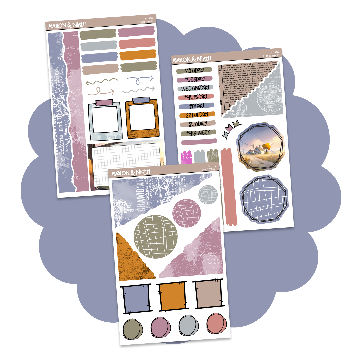 Sunlit Train to Somewhere Good Journaling Kit // JK570