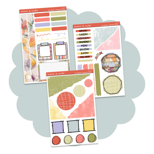 Strawberry Lemonade Social Journaling Kit // JK579