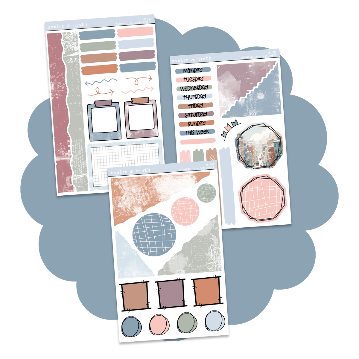 Snowfall on Alder Street Journaling Kit // JK587