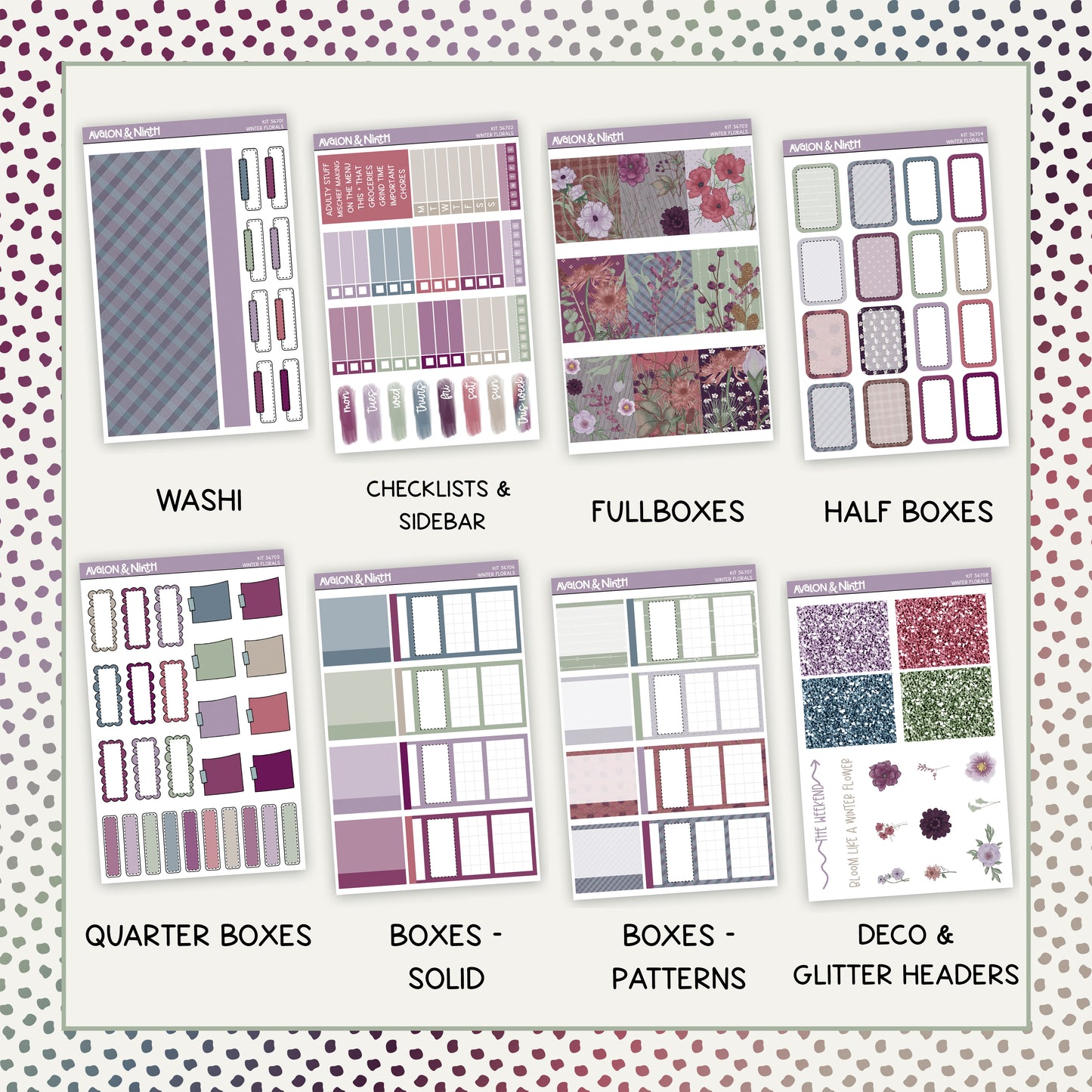 Winter Florals Weekly Kit // KIT56701