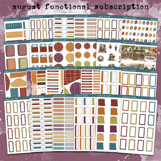 Monthly Functional Sticker Subscription