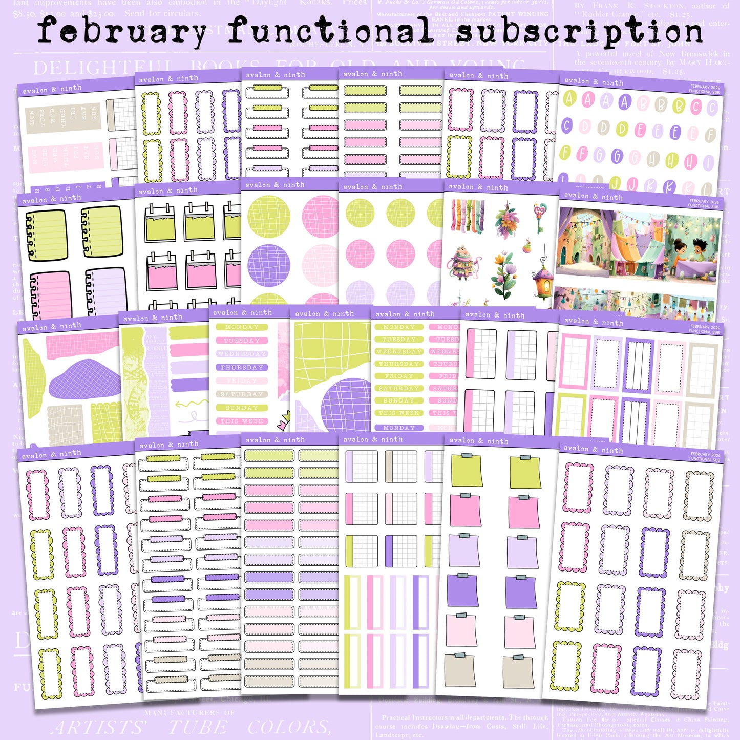 Monthly Functional Sticker Subscription