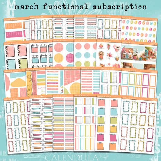 Monthly Functional Sticker Subscription