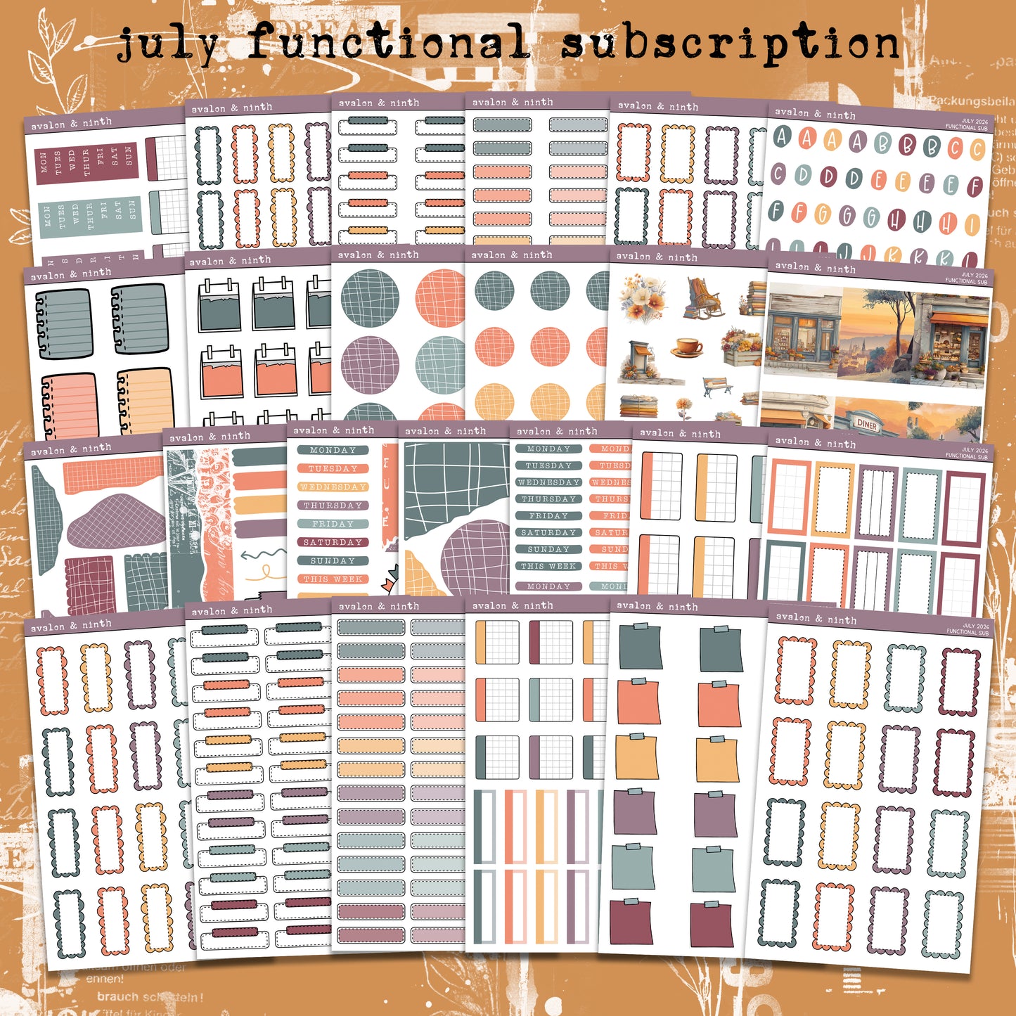 Monthly Functional Sticker Subscription