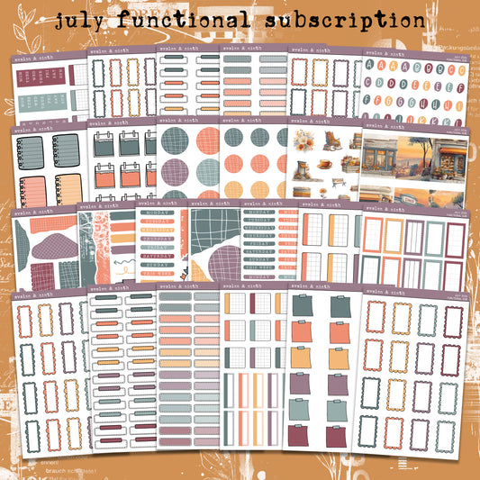 Monthly Functional Sticker Subscription