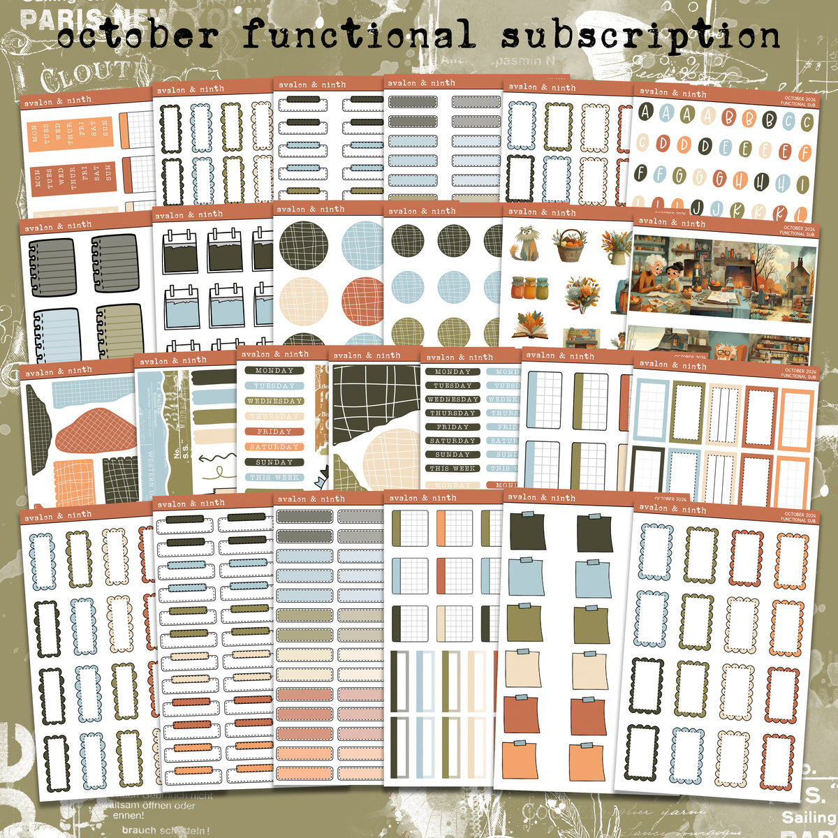 Monthly Functional Sticker Subscription